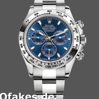 Super Clone Men's Rolex Cosmograph Daytona-116509, 40mm, Blue Index Dial, Men’s Blue