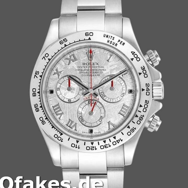 Super Clone Men's Rolex Cosmograph Daytona-116509, 40mm, Meteorite Grey Roman Dial, Men’s Meteorite Grey