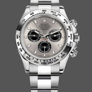 Super Clone Men's Rolex Cosmograph Daytona-116509, 40mm, Silver Index Dial, Men’s Silver