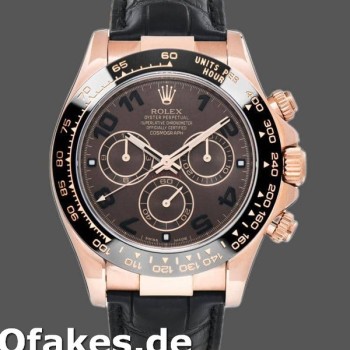 Super Clone Men's Rolex Cosmograph Daytona 40mm Men's-116515-Chocolate Brown Dial Chocolate Brown