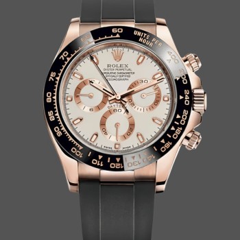 Super Clone Men's Rolex Cosmograph Daytona 40mm Men's-116515LN-Everose Gold-Ivory Dial Ivory