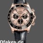 Super Clone Men's Rolex Cosmograph Daytona 40mm Men's-116515LN-Leather Strap-Black Pink Dial Pink