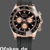 Super Clone Men's Rolex Cosmograph Daytona 40mm Men's-116515LN-Rose Gold-Black Dial Black