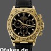 Super Clone Men's Rolex Cosmograph Daytona 40mm Men's-116518-Black Leather Strap Black