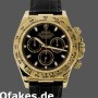 Super Clone Men's Rolex Cosmograph Daytona 40mm Men's-116518-Black Leather Strap Black