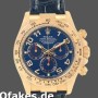 Super Clone Men's Rolex Cosmograph Daytona 40mm Men's-116518-Leather Strap-Blue Dial Blue