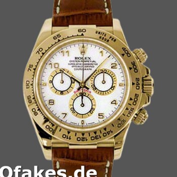 Super Clone Men's Rolex Cosmograph Daytona 40mm Men's-116518-White Dial White