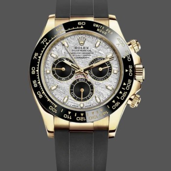 Super Clone Men's Rolex Cosmograph Daytona 40mm Men's-116518LN-Meteorite and Black Index Dial Meteorite and Black