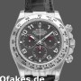 Super Clone Men's Rolex Cosmograph Daytona 40mm Men's-116519-Grey Dial-Black Leather Strap Gray