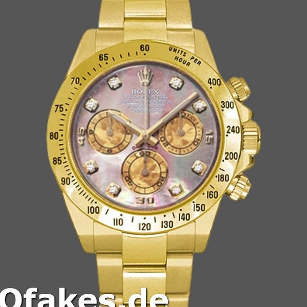 Super Clone Men's Rolex Cosmograph Daytona-116528, 40mm, Black MOP Diamond Dial, Men’s Black