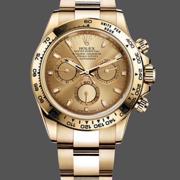 Super Clone Men's Rolex Cosmograph Daytona-116528, 40mm, Champagne Index Dial, Men’s Champagne