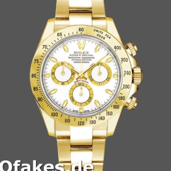 Super Clone Men's Rolex Cosmograph Daytona-116528, 40mm, White Index Dial, Men’s White