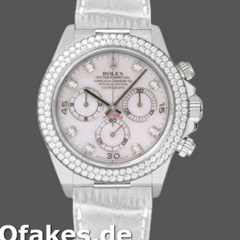 Super Clone Men's Rolex Cosmograph Daytona-116589, 40mm, White MOP Diamond Dial, Men’s MOP
