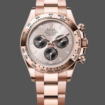 Super Clone Men's Rolex Cosmograph Daytona 40mm Men's-126505 0003-Oyster Bracelet-Rose Champagne Dial Champagne