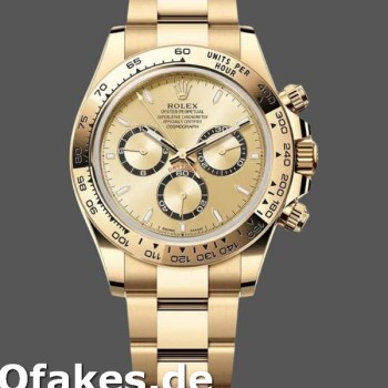 Super Clone Men's Rolex Cosmograph Daytona 126508 40MM Yellow Gold with Green Dial Champagne