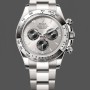 Super Clone Men's Rolex Cosmograph Daytona-126509 0003, 40mm, Silver Dial, Silver and Black