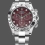 Super Clone Men's Rolex Cosmograph Daytona White Gold Rubellite Dial 116509 40MM Red Dial