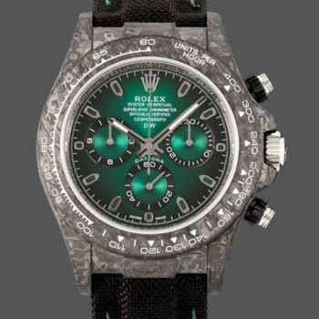 Super Clone Men's Rolex Cosmograph Daytona DIW 40MM Carbon Fiber Green Dial Green Dial