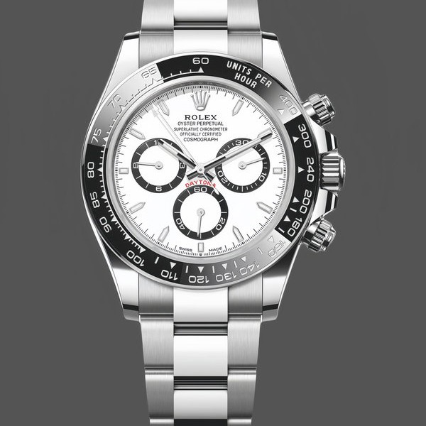Super Clone Men's Rolex Cosmograph Daytona 40MM Oystersteel M126500LN - Classic Black Dial White