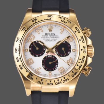 Super Clone Men's Rolex Cosmograph Daytona Yellow Gold Silver Dial 116518 Silver Dial