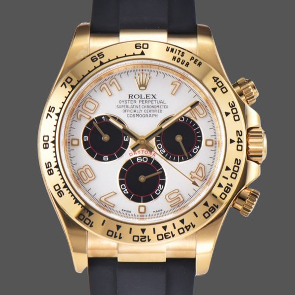 Super Clone Men's Rolex Cosmograph Daytona Yellow Gold Silver Dial 116518 Silver Dial