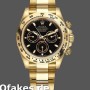 Super Clone Men's Rolex Daytona-116508, 40mm, Yellow Gold, Black Index Dial, Men’s Black