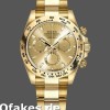 Super Clone Men's Rolex Daytona-116508, 40mm, Yellow Gold, Champagne Index Dial, Men’s Champagne