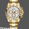 Super Clone Men's Rolex Daytona-116508, 40mm, Yellow Gold, White Index Dial, Men’s White