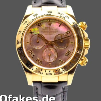 Super Clone Men's Rolex Daytona 40mm Men's-116518-Black MOP-Roman Dial Black MOP