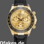 Super Clone Men's Rolex Daytona 40mm Men's-116518-Leather Strap-Diamond Champagne Dial Champagne