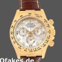 Super Clone Men's Rolex Daytona 40mm Men's-116518-MOP Diamond Dial-Brown Leather Strap MOP Diamond