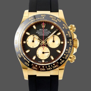 Super Clone Men's Rolex Daytona 40mm Men's-116518LN-Black Dial-Rubber Strap Black