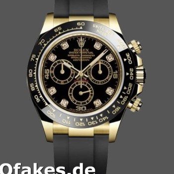 Super Clone Men's Rolex Daytona 40mm Men's-116518LN-Black Diamond Dial Black Diamond