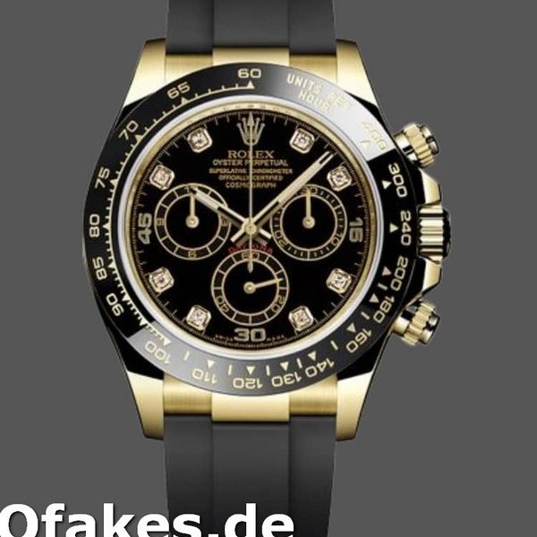 Super Clone Men's Rolex Daytona 40mm Men's-116518LN-Black Diamond Dial Black Diamond