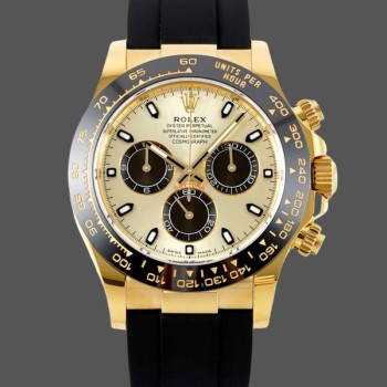 Super Clone Men's Rolex Daytona 40mm Men's-116518LN-Yellow Gold-Champagne Dial Champagne