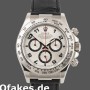 Super Clone Men's Rolex Daytona 40mm Men's-116519-Black Alligator Leather Strap-Silver Dial Silver