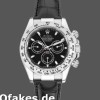 Super Clone Men's Rolex Daytona 40mm Men's-116519-Black Leather Strap-Black Dial Black<br />