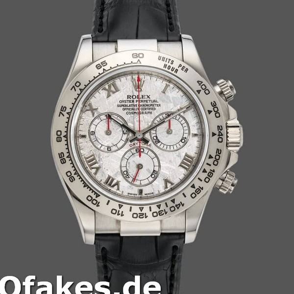 Super Clone Men's Rolex Daytona 40mm Men's-116519-Black Leather Strap-Meteorite Dial Meteorite