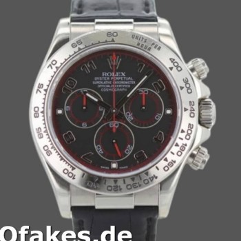 Super Clone Men's Rolex Daytona 40mm Men's-116519-Black Racing Dial-Leather Strap Black<br />