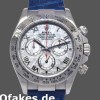 Super Clone Men's Rolex Daytona 40mm Men's-116519-Blue Leather Strap-Meteorite Dial Meteorite