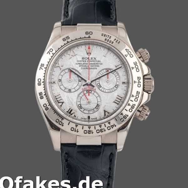 Super Clone Men's Rolex Daytona 40mm Men's-116519-Meteorite Dial-Leather Strap Meteorite