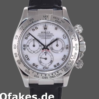 Super Clone Men's Rolex Daytona 40mm Men's-116519-Mother of Pearl-Arabic Dial White