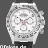 Super Clone Men's Rolex Daytona 40mm Men's-116519-White Arabic Dial-Black Leather Strap White Arabic
