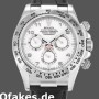 Super Clone Men's Rolex Daytona 40mm Men's-116519-White Arabic Dial-Black Leather Strap White Arabic