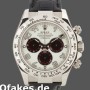 Super Clone Men's Rolex Daytona 40mm Men's-116519-White Dial-Black Eyes White