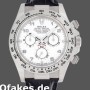 Super Clone Men's Rolex Daytona 40mm Men's-116519-White Dial-Black Leather Strap White