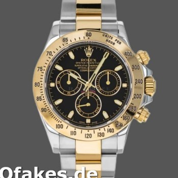 Super Clone Men's Rolex Daytona 40mm Men's-116523-Stainless Steel-Black Dial Black