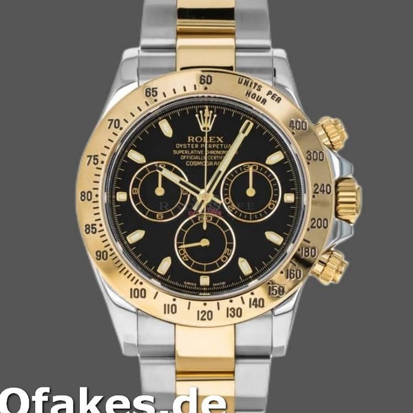 Super Clone Men's Rolex Daytona 40mm Men's-116523-Stainless Steel-Black Dial Black