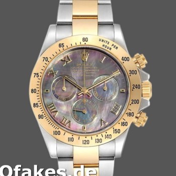 Super Clone Men's Rolex Daytona 40mm Men's-116523-Stainless Steel-Black MOP Dial MOP
