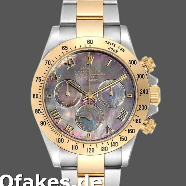 Super Clone Men's Rolex Daytona 40mm Men's-116523-Stainless Steel-Black MOP Dial MOP